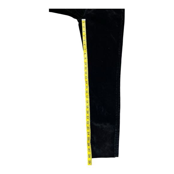 Free People We The Free Stella High-Rise Velvet Skinny Jeans Black - Picture 12 of 15